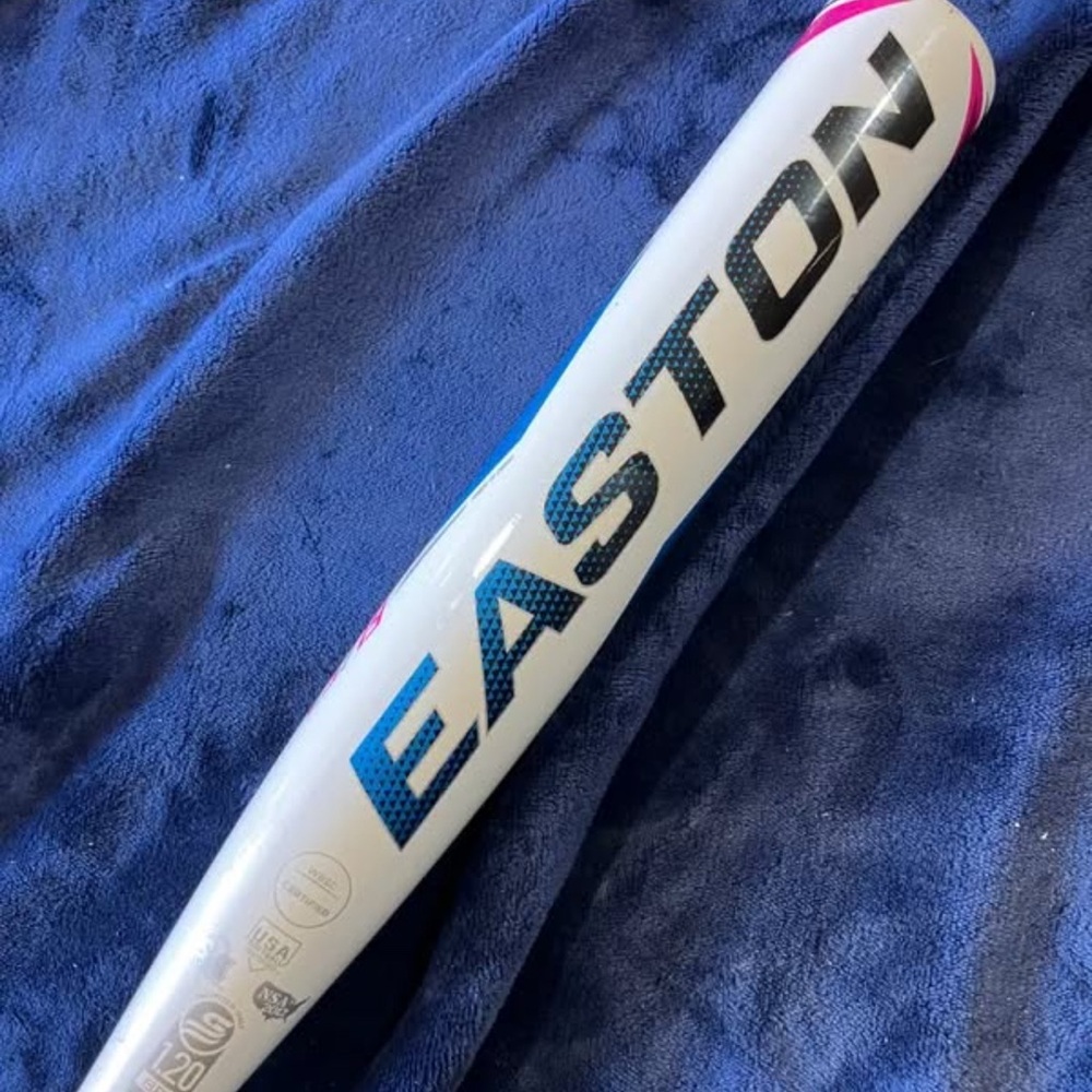 Easton White and Blue Sports Bat